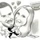 012_Karikatur_Brautpaar_2-Studioarbeit